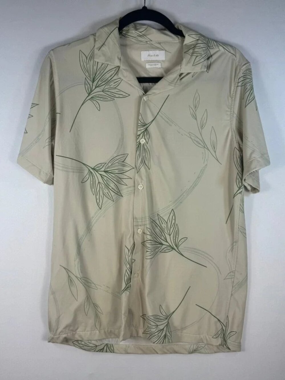 Porter & Ash Mens Kinetic Stretch Short Sleeve Floral Camp Shirt